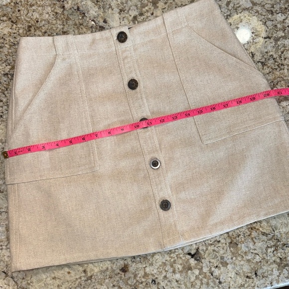 BANANA REPUBLIC Button Front Linen Cotton Blend skirt Size 8 - Picture 7 of 10